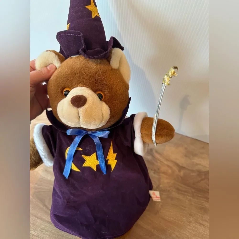 Wizard Teddy Bear Plush Stuffed Animal Plush Vintage 19" w/ hat King Plush Magic - Picture 5 of 10